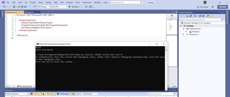Creating A .NET Application From The CLI
